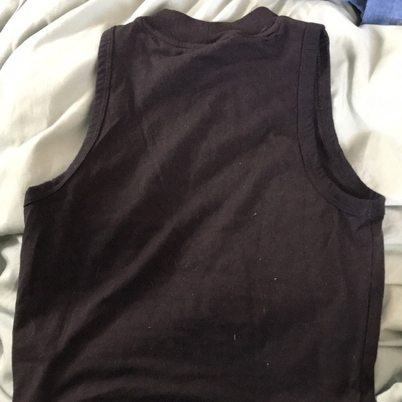Black puma mock neck crop top - Picture 6 of 6